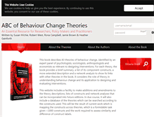 Tablet Screenshot of behaviourchangetheories.com